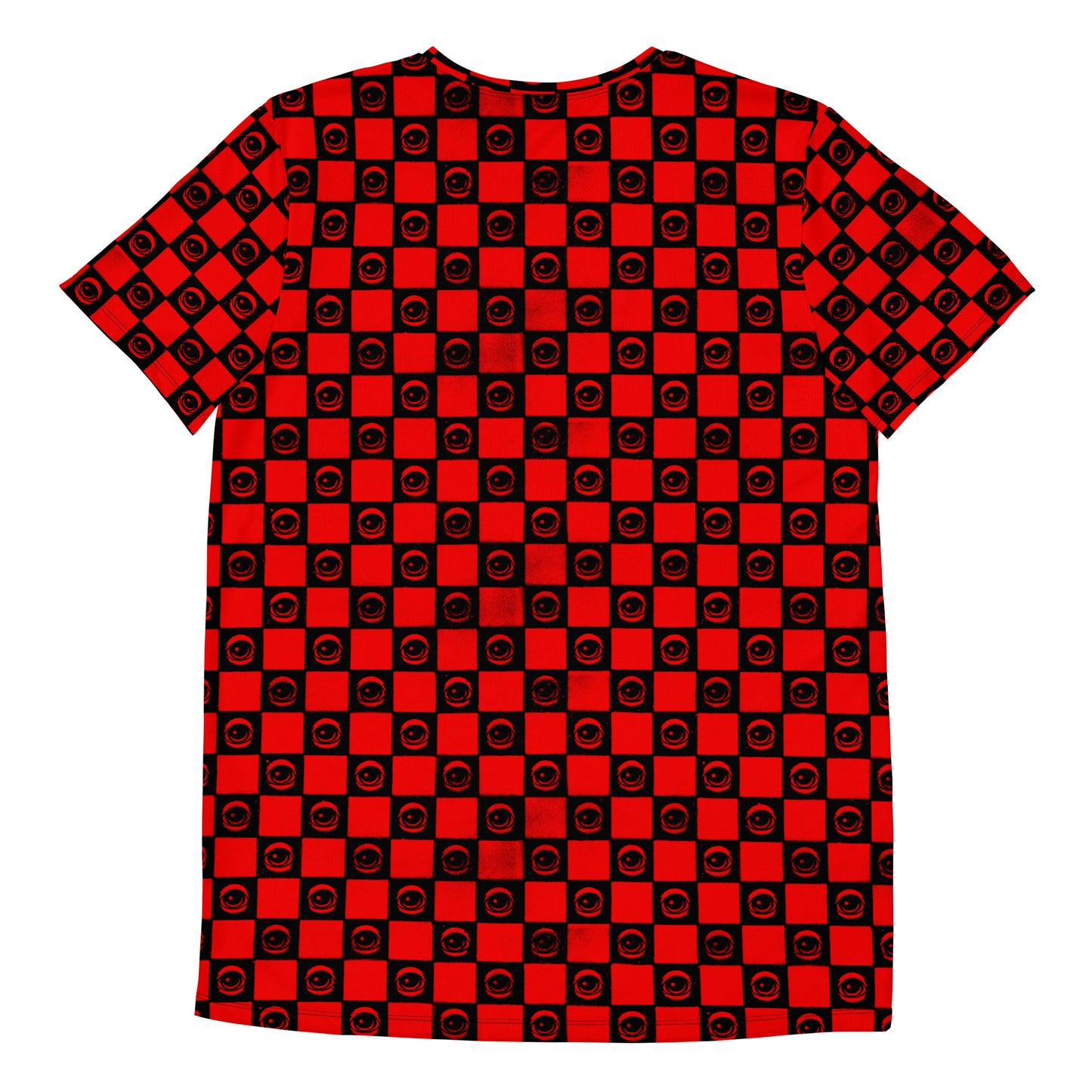 Checkered Eyez All-Over Print Men's Athletic T-shirt