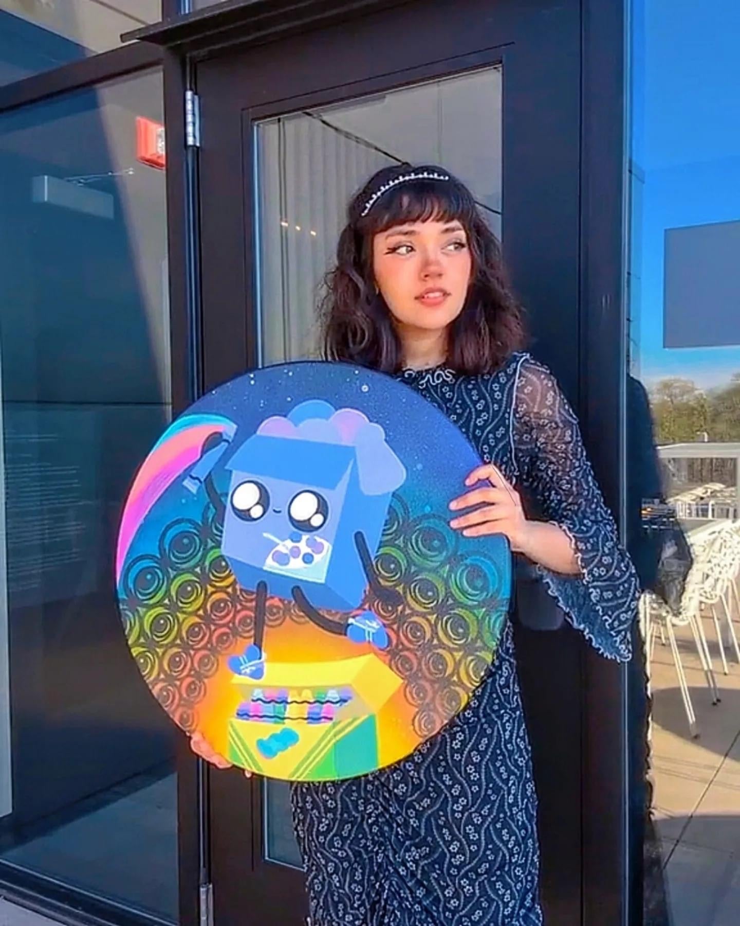 NEZ x @EYEZ C👁LLAB👁RATE Round Wood Panel
