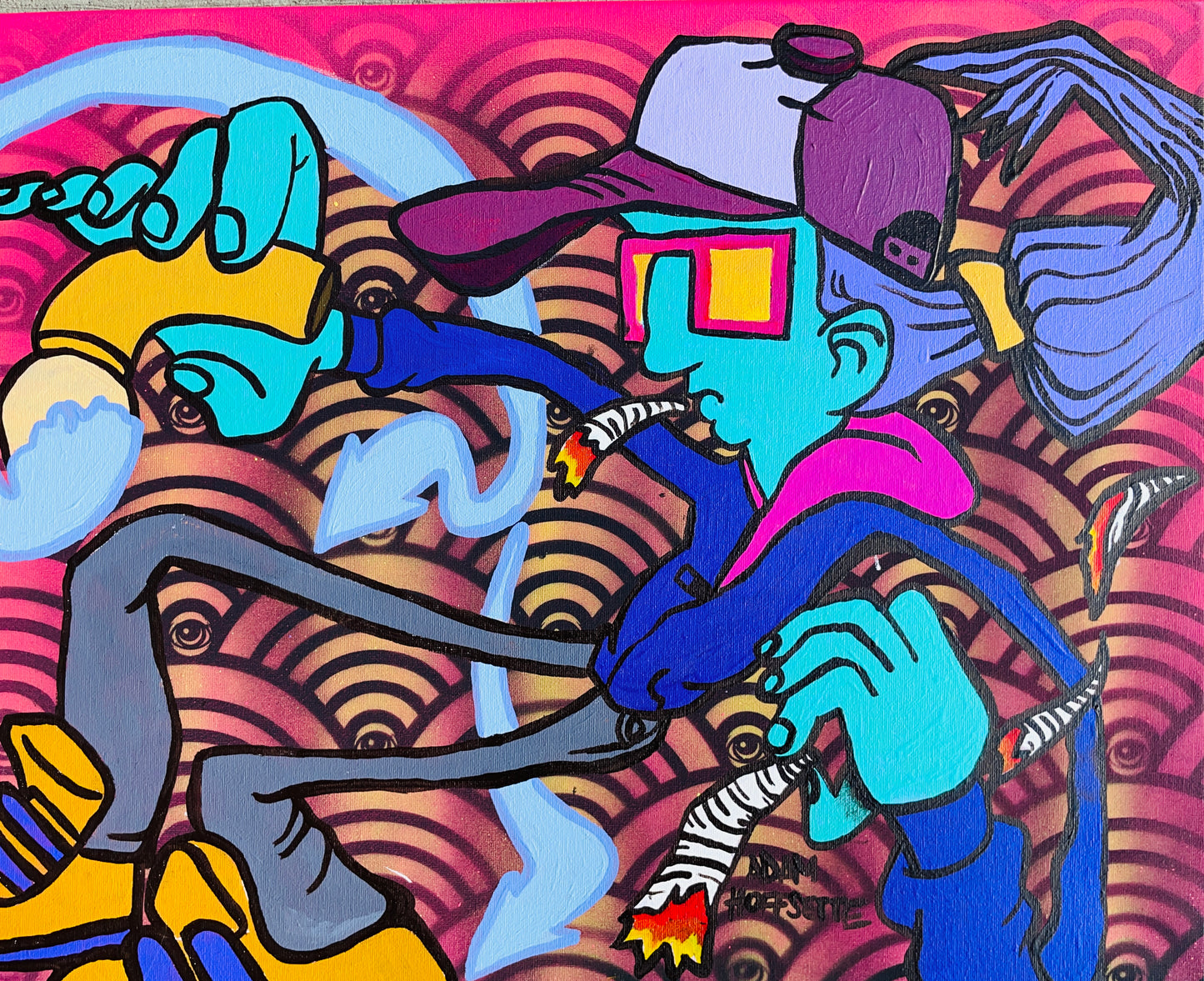 Adam Hoffsette @EYEZ C👁LLAB👁RATE Painting