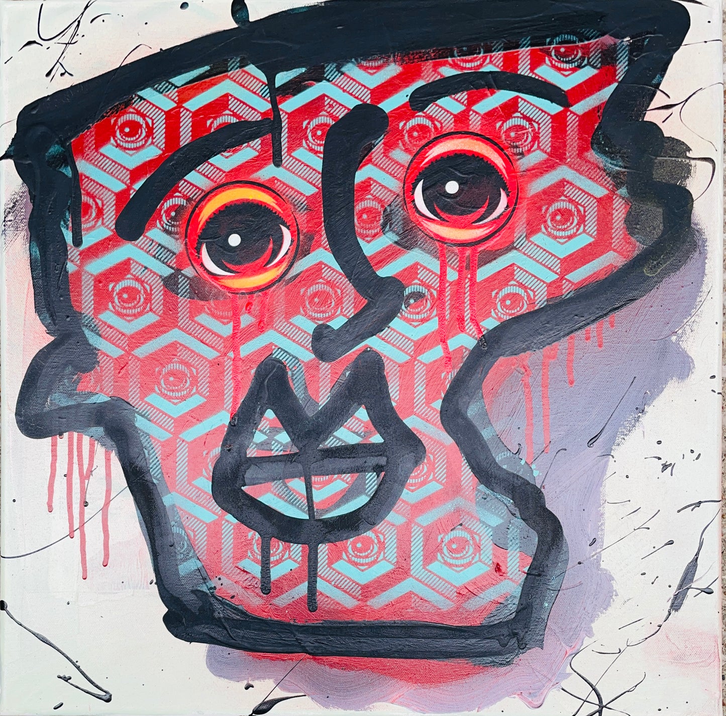 Mark Regester Art - @EYEZ C👁LLAB👁RATE Painting