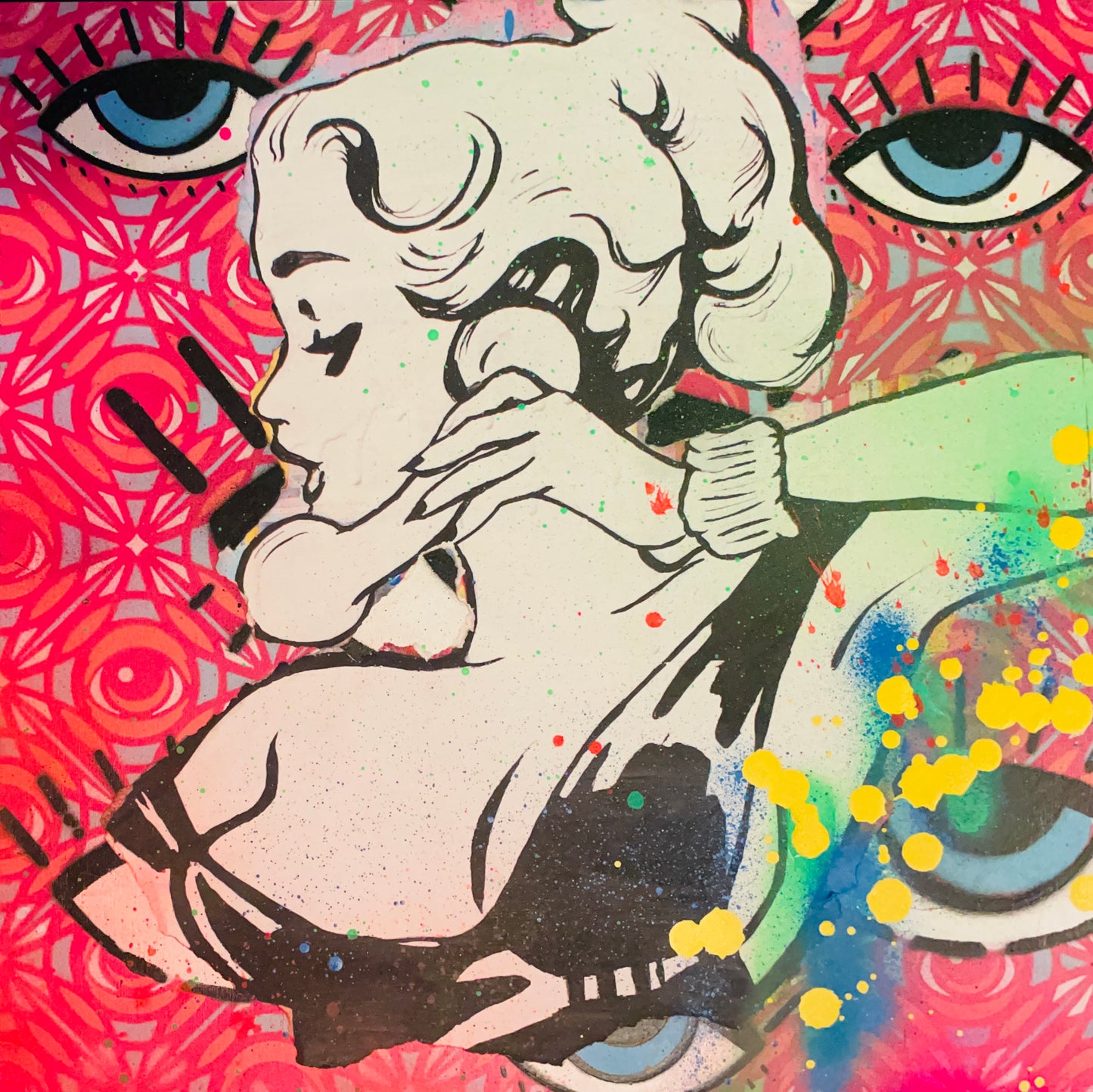 Mira from Miami 1 - @EYEZ C👁LLAB👁RATE Painting