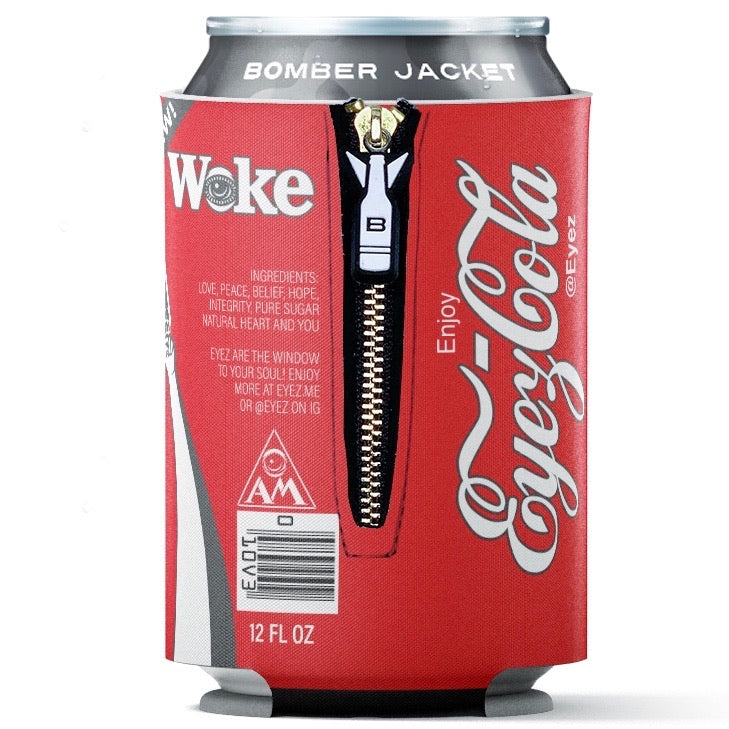 WπKE Beer Coozie (Bomber Jacket)