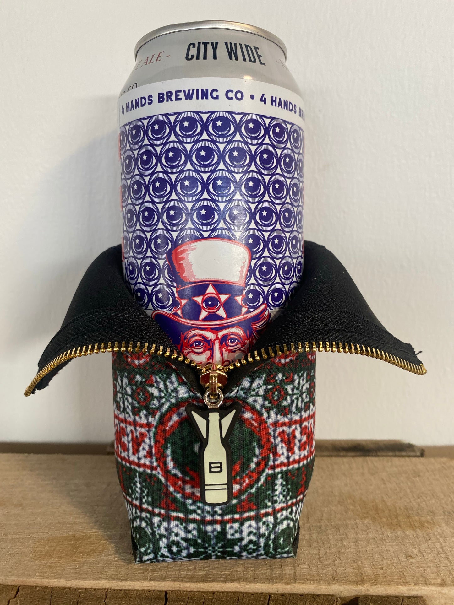 Holiday Eyez ❤️✌️️ 16 oz Drink Coozie - Bomber Jacket