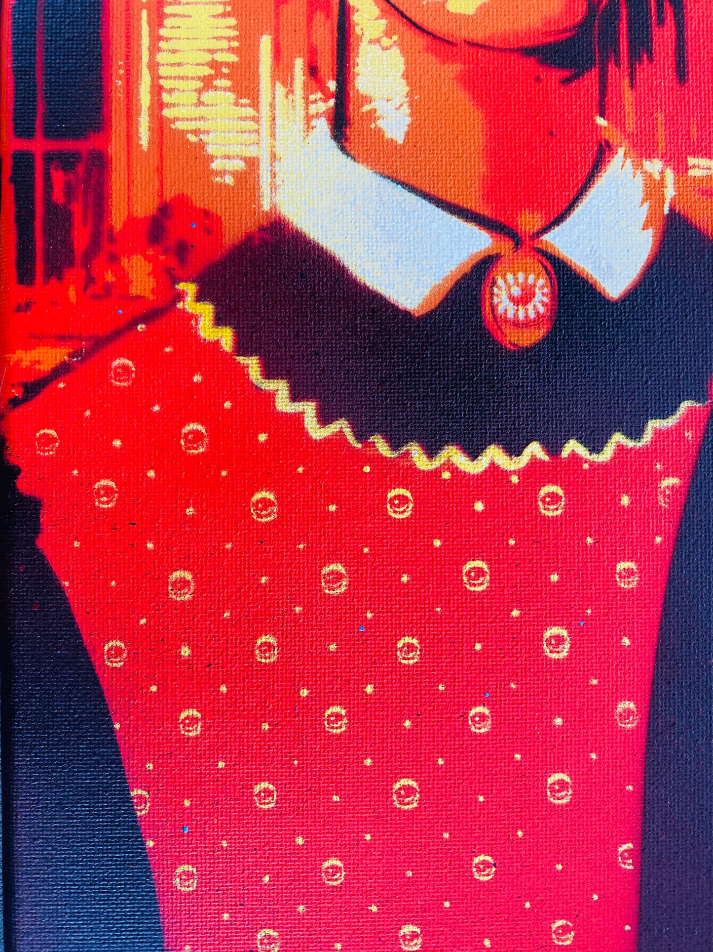 EYEmerican Gothic - Hot orange Painting