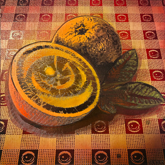 🍊Orange Eyez 10x10 wood Engraving