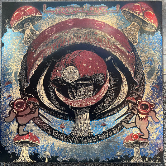 🍄Eyez 18x18 wood Engraving - red/blue