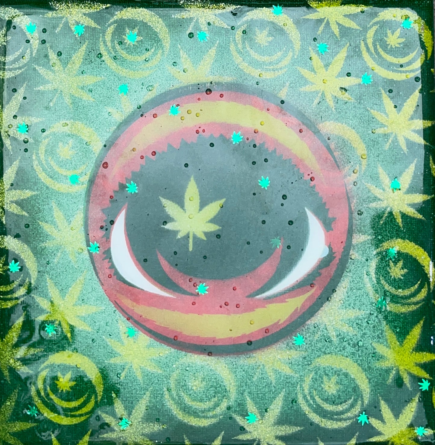 @Lovely.Sarah.96 "Weed Eyez" - @EYEZ C👁LLAB👁RATE Epoxy Painting