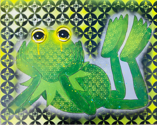 Chris Frye @cvfrye "UV Kermit" - @EYEZ C👁LLAB👁RATE Painting