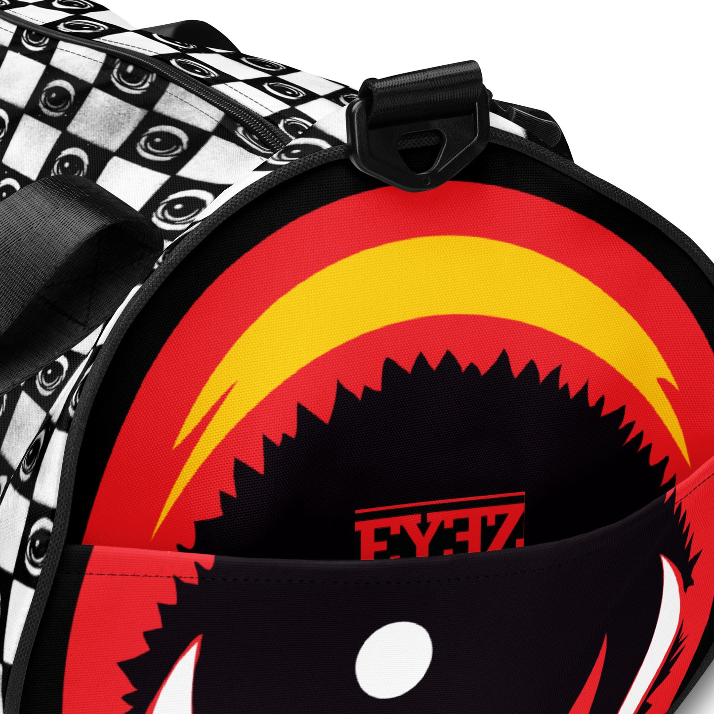 Checkered EYEZ All-over print gym bag