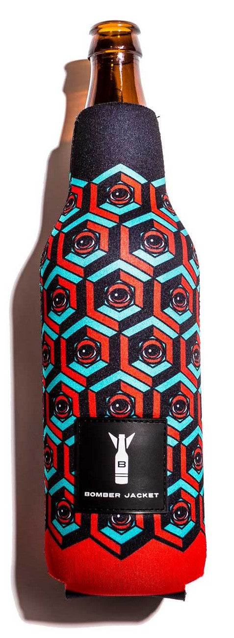 22oz. EYEZ BOMBER JACKET - Custom Beer Coozie