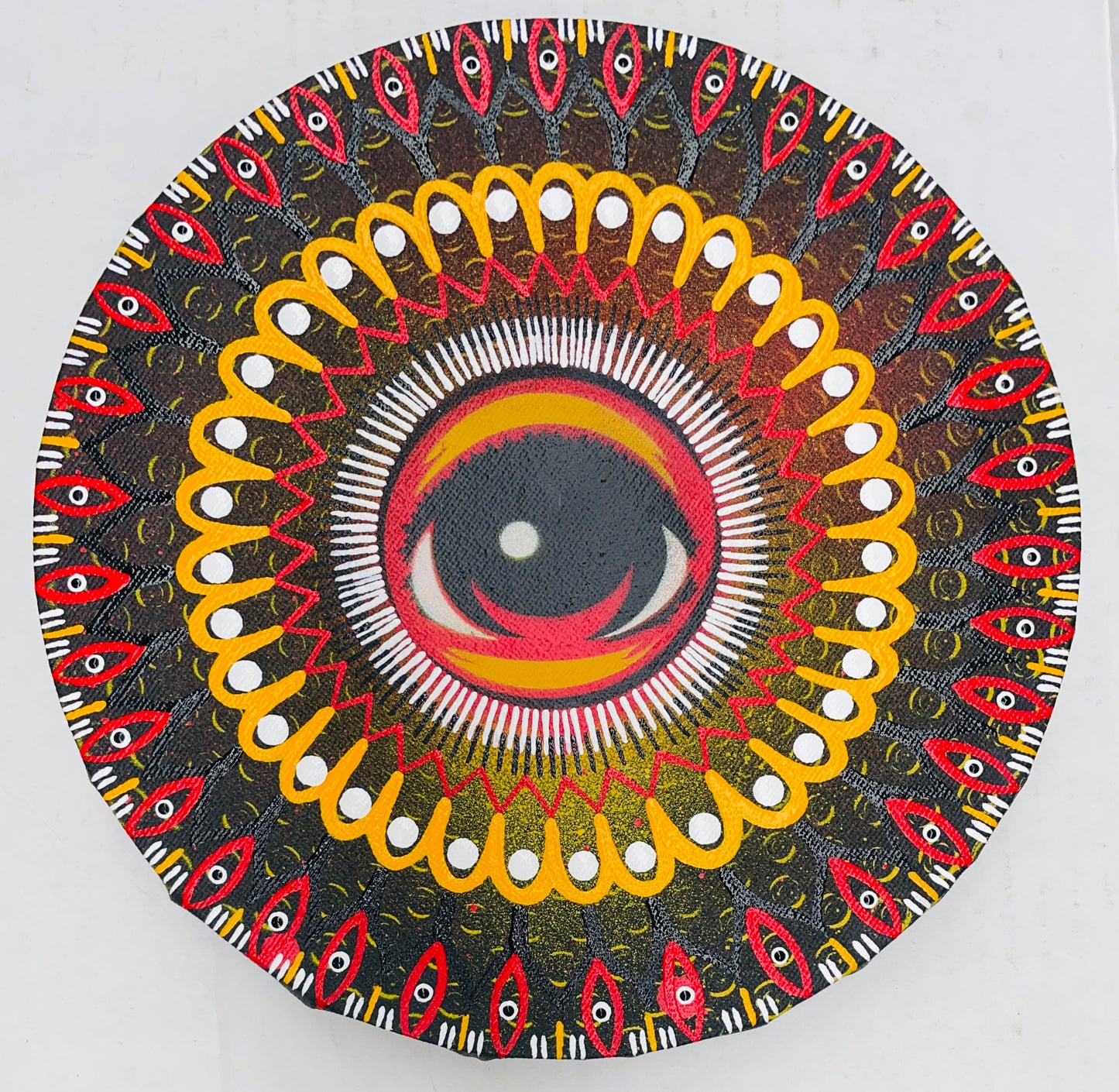 Cadence Hodes small Eye Mandala 1 - @EYEZ C👁LLAB👁RATE Painting
