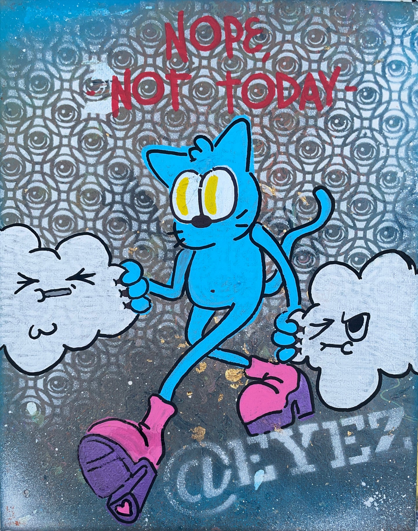 CorkScrew X @EYEZ C👁LLAB👁RATE  "Not Today" Painting