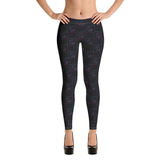 3D Checkered EYEZ Leggings