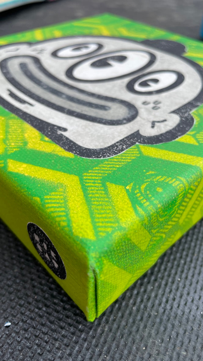 Rik Catlow X @EYEZ C👁LLAB👁RATE Painting 3 EYED Green