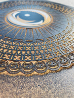 Golden Eyez Radiate Mandala 10x10 Wood Engraved Panel