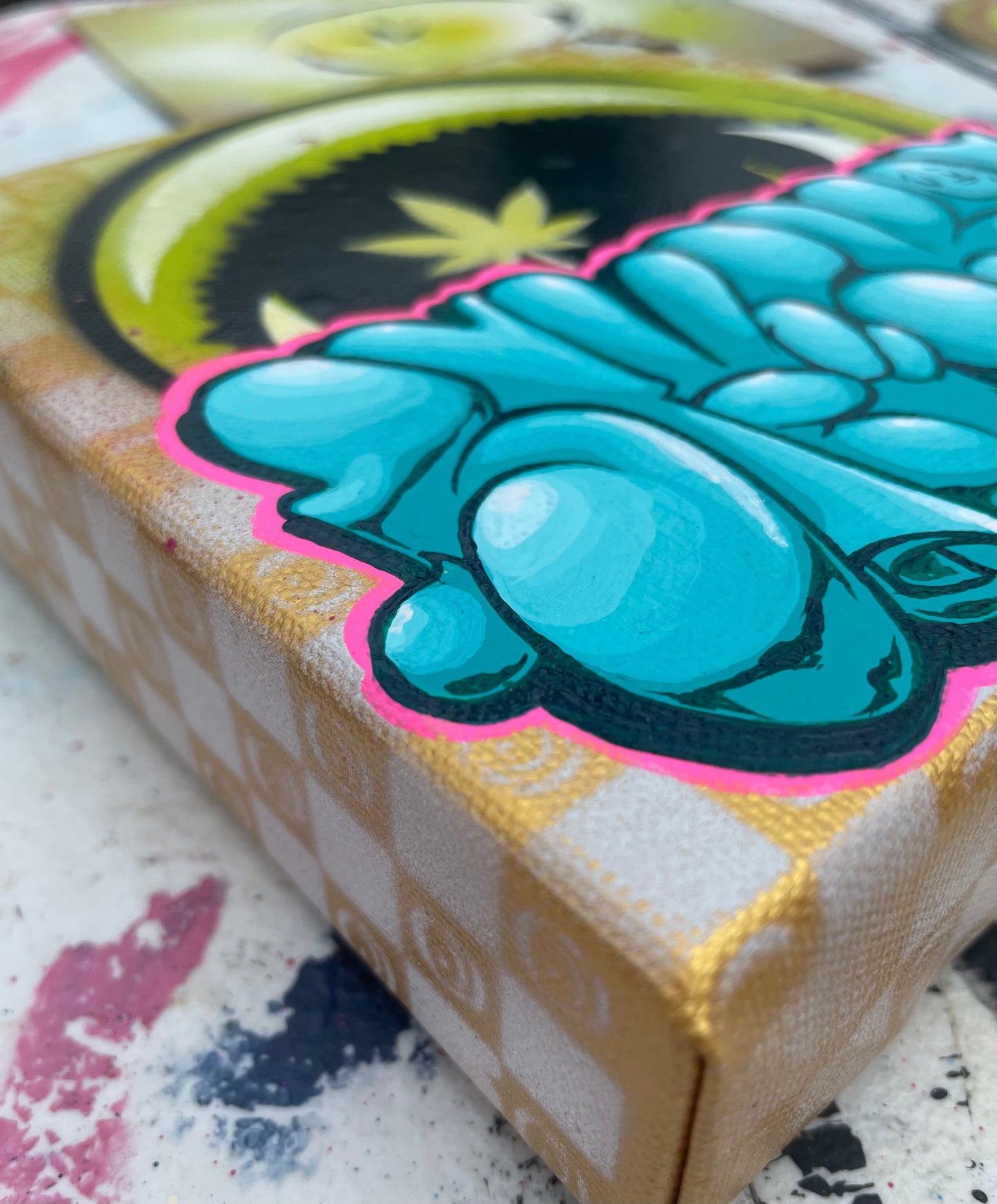 StukOne x @EYEZ C👁LLAB👁RATE small painting