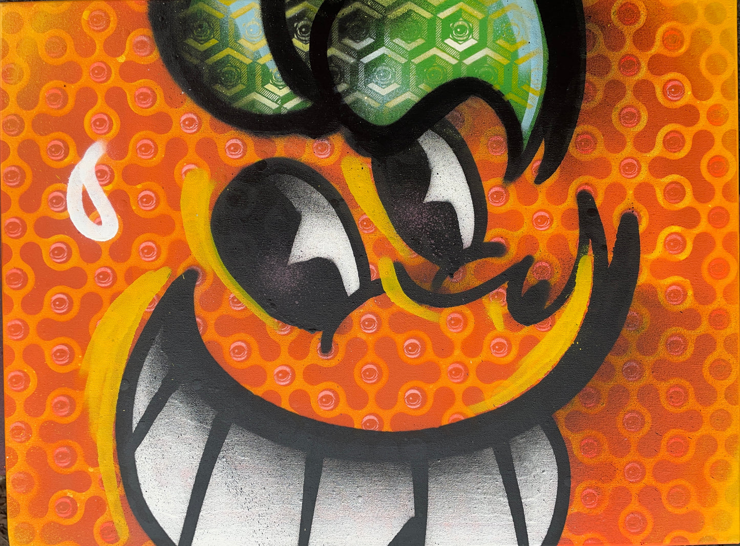 ATOMIK X @EYEZ C👁LLAB👁RATE Painting 18x24