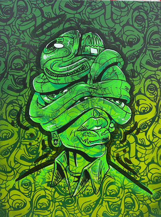 Toonky Berry x @EYEZ C👁LLAB👁RATE 18x24 Green
