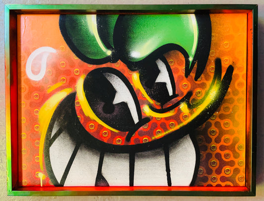 ATOMIK X @EYEZ C👁LLAB👁RATE framed Painting 18x24